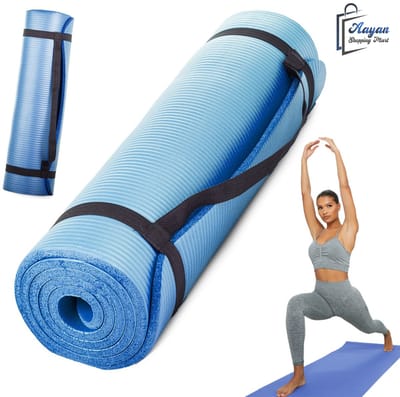 Professionele yoga mat 180x60 cm – dikke, duurzame, antislip fitnessmat met draagriem– yogamatten – sportmat – yoga mat extra dik – yogamat antislip - 12018 - 12001