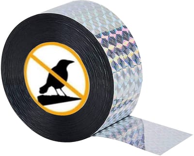 Dailygoody - Vogelafweer - Reflecterende Vogelafweerband - Bescherming voor Huizen en Tuinen - Zilveren Reflectorband - Effectieve Vogelafstotende Ban
