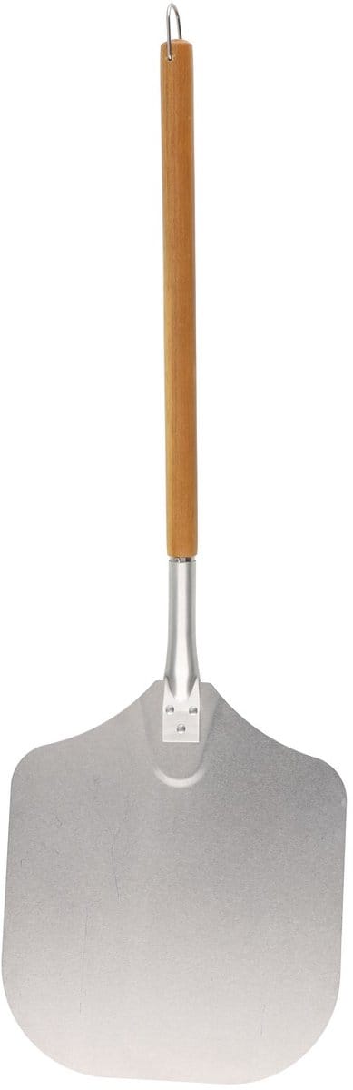 Mustang Pizzaschep – 30,5 cm – Aluminium Pizza Peel met Acacia Houten Handvat – Voor BBQ & Pizza Oven