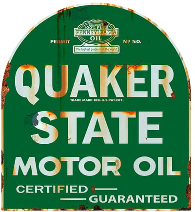 Signs USA - wandbord - dibond - Quaker State Motor Oil - 51 x 56 cm