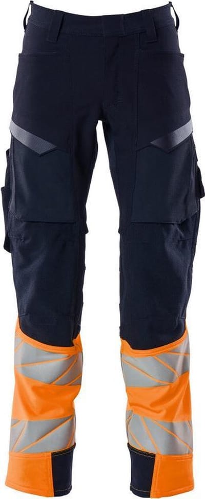 Mascot Accelerate Safe Broek Met Kniezakken 19179 - Mannen - Navy/Oranje - 56