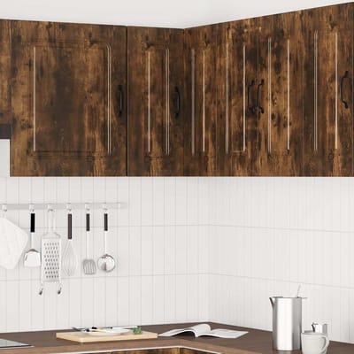 vidaXL - Keukenwandhoekkast - Kalmar - bewerkt - hout - gerookt - eikenkleurig