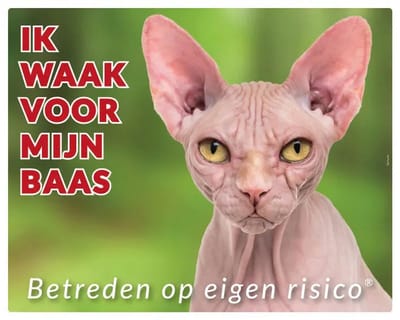 Katten Sphynx Waakbord