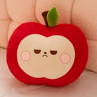 Squishy Rood of Groen Appel Pluche Speelgoed Kussen Gevuld Zacht Fruit Appel Pop Schattig Knuffelbaar Kussen Kinder Kerst Verjaardagscadeau 20cm rood