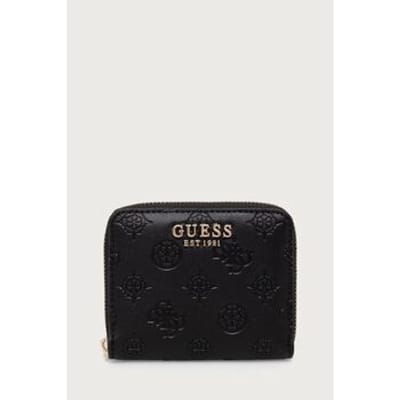 GUESS portemonnee Carmella SLG Small Zip Around Wallet Black Logo zwart