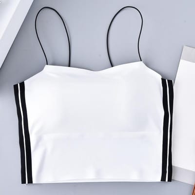 Mode Temperament Tube Top Sexy Lange Tube Top Dunne Schouderband Beha Meisje Ondergoed Student Vest One size wit