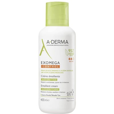 A-Derma Exomega Control Emolliërende Crème anti-jeuk | Droge huid met neiging tot atopisch eczeem 400
