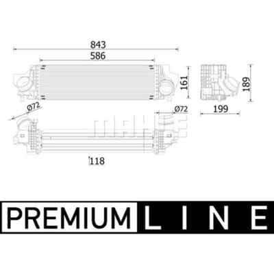Lage-temperatuurRadiator, laadluchtRadiator MAHLE CI 610 000P