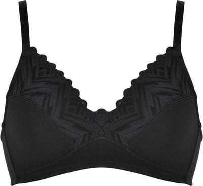 Naturana - Soft bh met katoen en kant - 5083 - Zwart - 75B