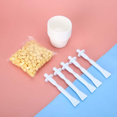 Blue ZOO 50g Cire Dépilatoire Visage Nez avec Bâtonnets Applicateurs pour Épilation blanc