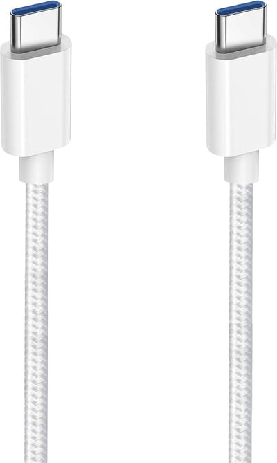 USB C naar USB C Kabel - 60W Snellader - Extra Sterk - 3 Meter - Wit
