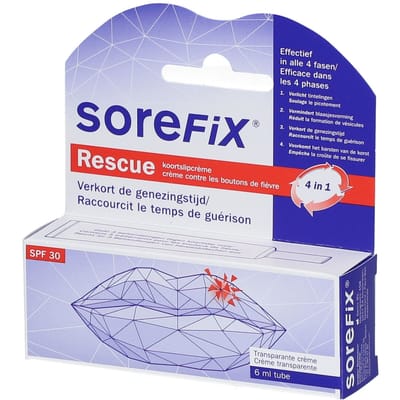 SoreFix® Rescue Koortslipcrème 4-in-1 SPF30 6 Crème