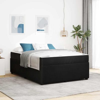 vidaXL - Bedframe - Zwart - 160 - x - 200 - cm - Stof