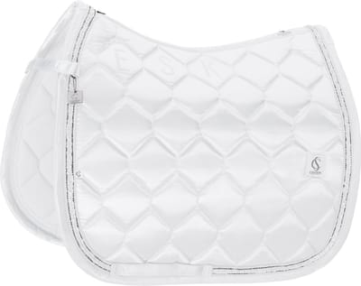 Eskadron Zadeldek Satin Frills White - Dressuur | Zadeldekje paard
