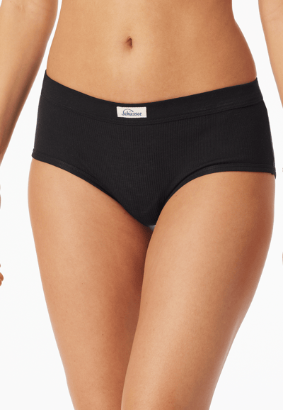 Zwarte panty met fijne fijnrib - Revival Paula 36