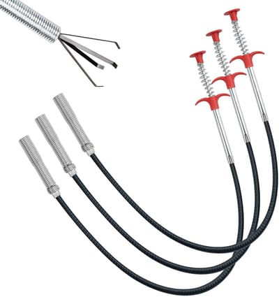Allecto - Claw Grippers - Flexibel en Telescopisch - 60 cm - Drain Cleaner - Voor Keuken en Badkamer - Set van 3 Grijpers