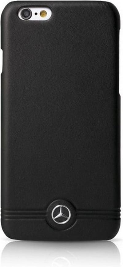 Mercedes-Benz Pure Line Leather Front Grill Back Case - Geschikt voor Apple iPhone 6/6S Plus (5.5") - Zwart
