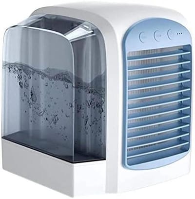 Luchtkoeler Ventilator - Persoonlijke Cooler - Persoonlijke Koeling - 3-in-1 Functie - 380ml Tank - Wit