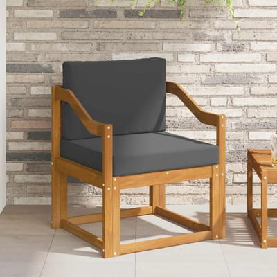 vidaXL - Buitensofa - Massief - Acacia - Hout - en - Polyester - Naturel