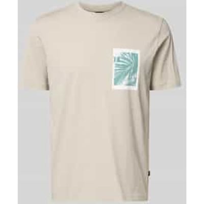 regular fit T-shirt van puur katoen model 'TE_BOARD'