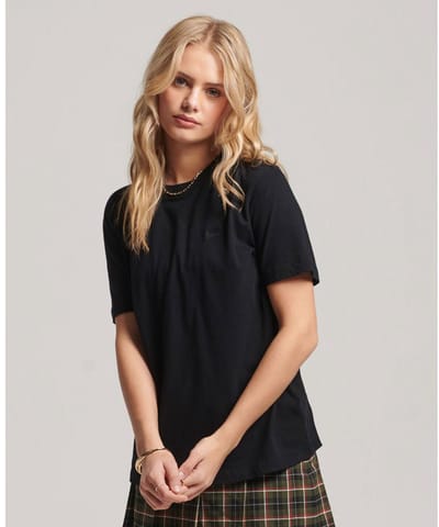 Superdry Vintage Logo Embroidered T-shirt Met Korte Mouwen Zwart XS Vrouw