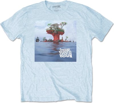 Gorillaz - Plastic Beach Heren T-shirt - S - Blauw