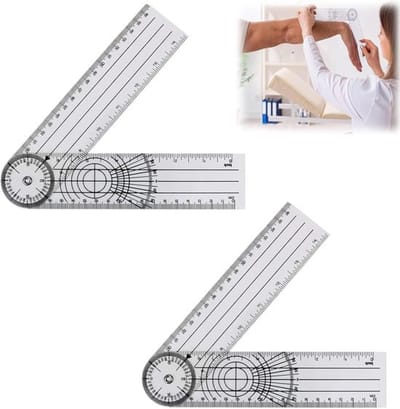 Goniometer 2 Stuks - Hoekmeter - Hoekmeter Fysiotherapie - PVC - Transparant - Duurzaam Materiaal