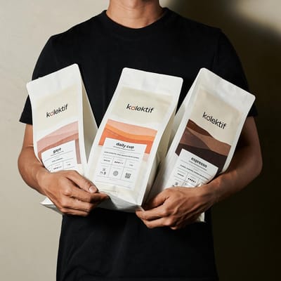 Koffiebonen proefpakket 3 x 1.000 gram - Vers Gebrand - Héérlijke koffiebonen - 2 x 100% arabica + 1 melange met robusta | The Kolektif