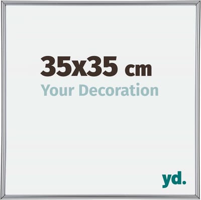 Your Decoration - Fotolijst 35x35 cm - Kunststof - Zilver Hoogglans - Annecy