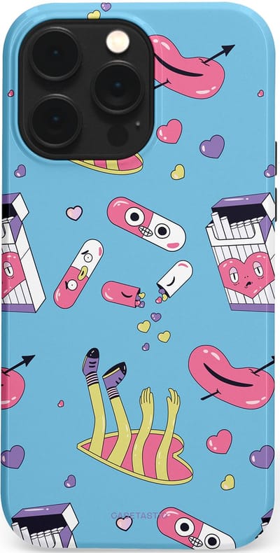 Casetastic Hoesje Geschikt voor Apple iPhone 14 Pro Max Magsafe - Stijlvolle Beschermende Duo-layer Case - Liefdespil