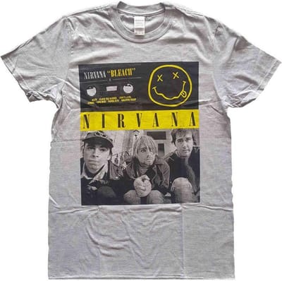 Nirvana - Bleach Cassettes Heren T-shirt - S - Grijs