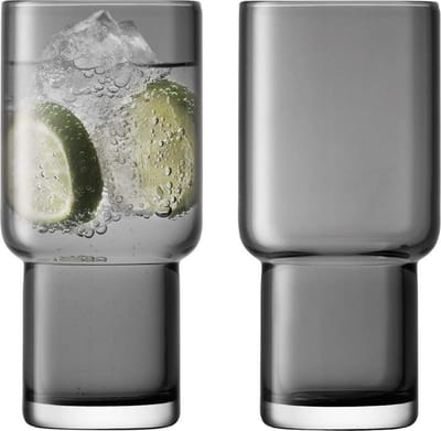 LSA International Utility Waterglas - 300 ml - Set van 2 Stuks - Grijs