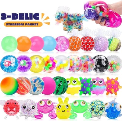 Squishy Stressbal pakket 3-delig - Fidget Toys voor volwassenen en kinderen - onder 20 euro