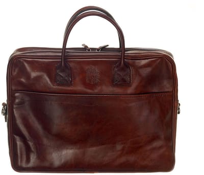 Mutsaers® Leren Laptoptas - The Sleeve Plus - Aktetas - Werktas - Donkerbruin - 13.3 inch
