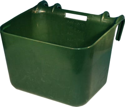 Excellent Voerbak - Drinkbak - Voerbak boerderijdier - Inclusief ophangbeugel - 30 Liter - KS - donkergroen