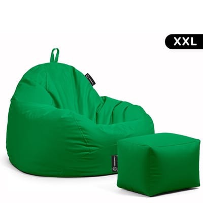 Casacomfy Pear XXL - Complete Grote Zitzak met Voetenbankje - Waterafstotend - Groen