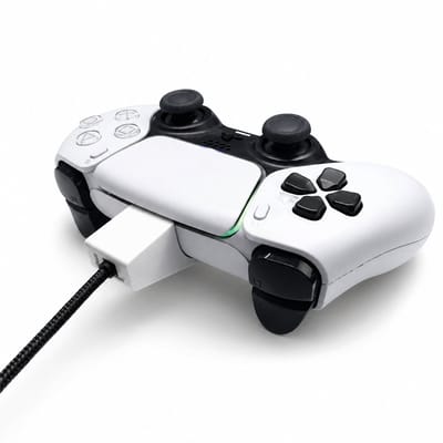 USB Cable Guard Geschikt voor PlayStation 5 DualSense Controller – USB-C Kabel Beschermer – Anti-Breuk Bescherming – Gaming Accessoire – Wit