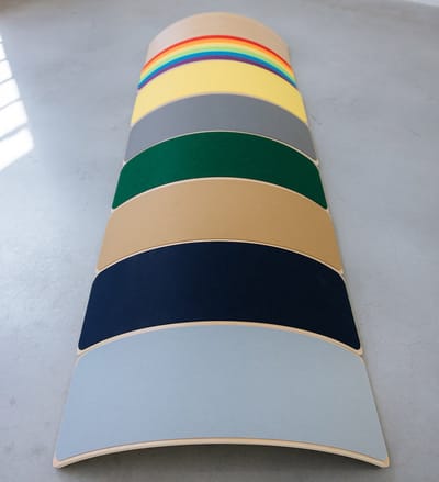Jindl® - Houten Balance Board - Balansbord - Montessori Speelgoed - Vilt donkergrijs
