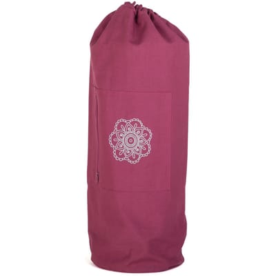 Yogatas extra groot voor wollen yogamatten - 60 cm - Bodhi Surya - aubergine