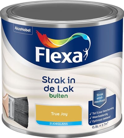 Flexa - Strak In De Lak Buitenlak Zijdeglans - True Joy - Mengverf - 500 Ml