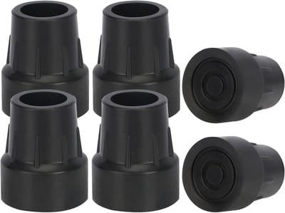 Set van 6 Universele Rubberen Doppen voor Krukken en Loopstoelen - Extra Sterk en Antislip