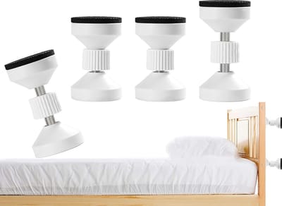 Hoofdbord Stoppers - Bedframe Anti-Schud - Stabiel Slapen - Muren Beschermen - 1.8-2.5 Inch - Wit
