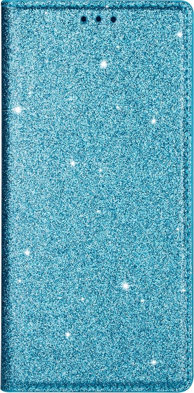 Hoesje geschikt voor Samsung Galaxy A52S - Bookcase - Pasjeshouder - Portemonnee - Glitter - TPU - Blauw
