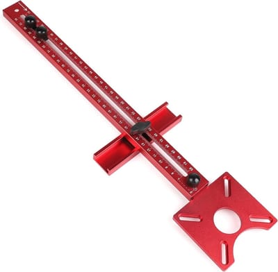 4-in-1 Aluminium Legering Freesstaaf, Freesgroefhouder en Cirkelvormige Snijtemplate voor Freesmachine en Router, Precisie Gereedschap voor Houtbewerking