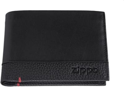 ZIPPO Kleine tasjes zwarte portemonnee van nappaleer