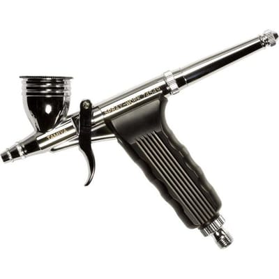 Tamiya HG Trigger Super Fine 0,2 mm Double action Airbrush pistool Mondstuk-Ø 0.2 mm