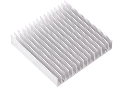Aluminium Koellichaam - Warmteafvoer Vin - Elektronica Koelen - 16 Koelribben - 100x100x18mm - Zilver