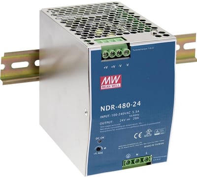 MEAN WELL NDR-480-48 DIN-rail netvoeding 10 A 480 W Aantal uitgangen:1 x Inhoud 1 stuk(s)