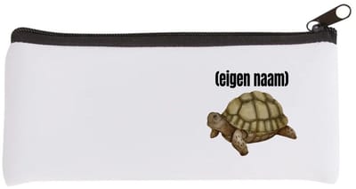 Akyol - schildpad met eigen naam Etui - Schildpad - schildpad liefhebbers - iemand die houdt van schildpadden - verjaardag - cadeau - kado - 20 bij 9 cm