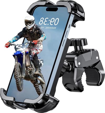 Mobiele telefoonhouder voor op het stuur - 1S-vergrendeling - Veilige bescherming - Anti-shake schokabsorberende - Smartphonehouder fiets - Compatibel met telefoonhouder fiets met powerbank